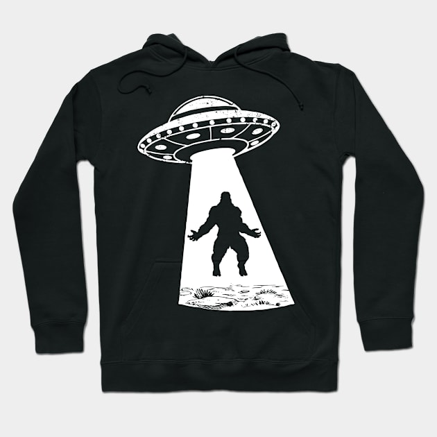 Bigfoot Believer Alien Abduction UFO Sasquatch Folklore Meme Hoodie by Kushteez